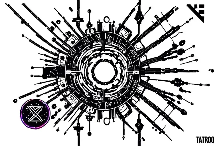 Collarbone goth emo tattoo design idea