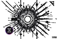 Collarbone goth emo tattoo design idea