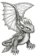 cartoon how to train your dragon tattoo design idea