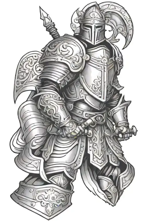 Full Armor Of God tattoo design idea