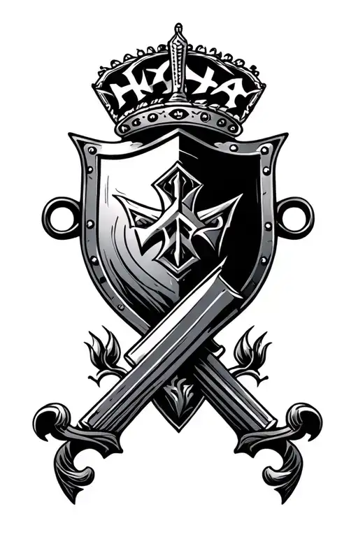 Ajax and Amsterdam weapon shield tattoo design idea