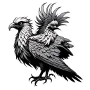 phoenix bird tattoo design idea