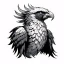 phoenix bird tattoo design idea