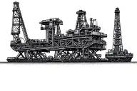 oil rig drilling rig tattoo design idea