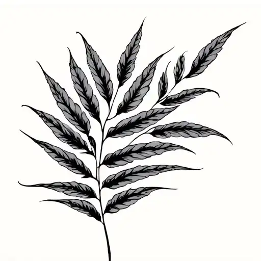Dune Grass leaves tattoo design idea