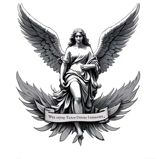 biblical accurate angel knee tattoo tattoo design idea