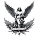 biblical accurate angel knee tattoo tattoo design idea