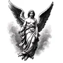 biblical accurate angel knee tattoo tattoo design idea