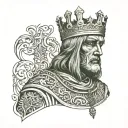 king Baldwin IV tattoo design idea