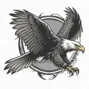 eagle with outspread wings tattoo design idea