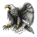 eagle with outspread wings tattoo design idea