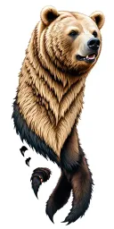 kodiak bear head tattoo design idea