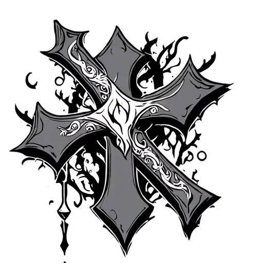 Cross and Sins tattoo design idea