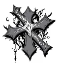 Cross and Sins tattoo design idea
