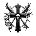 Cross and Sins tattoo design idea