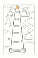 traffic cone tattoo design idea