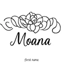 Moana first name tattoo design idea