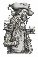 Cook and Bartender tattoo design idea
