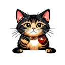 cat sushi tattoo design idea