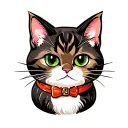 cat sushi tattoo design idea