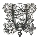 Glass Half Full tattoo design idea