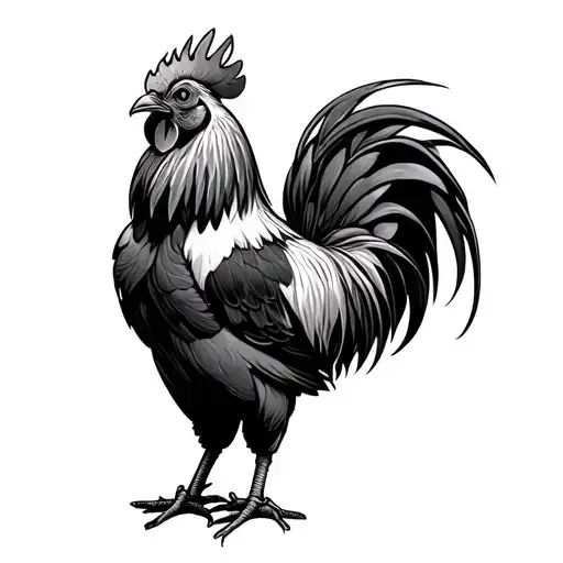 game-cock tattoo design idea