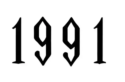 "1991" tattoo design idea