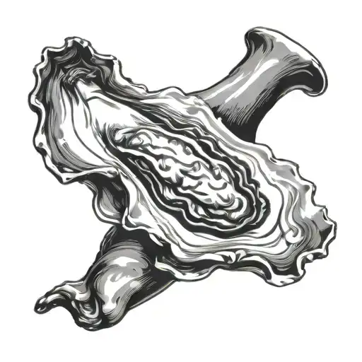 oyster being shucked open tattoo design idea