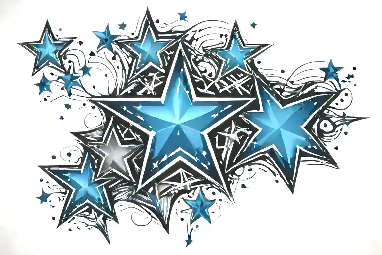 stars tattoo design idea