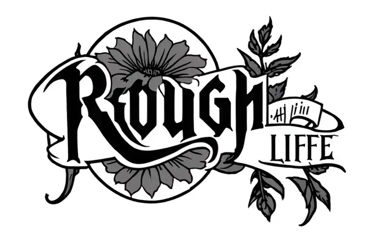 Rough Life tattoo design idea