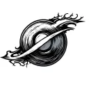 Boredom symbol tattoo design idea