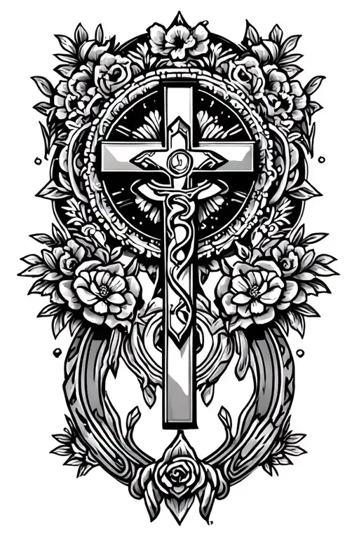 rosary tattoo design idea