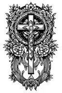 rosary tattoo design idea
