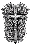 rosary tattoo design idea
