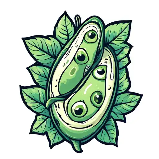 2 peas in a pod tattoo design idea