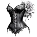 Corset tattoo design idea
