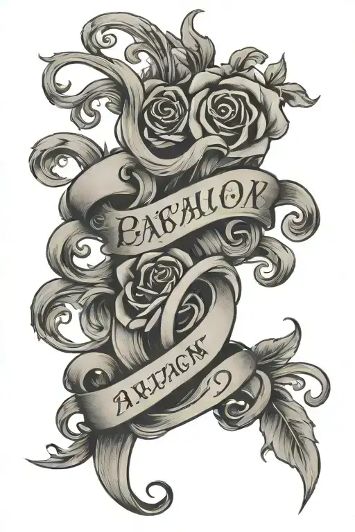 last name written tattoo design idea