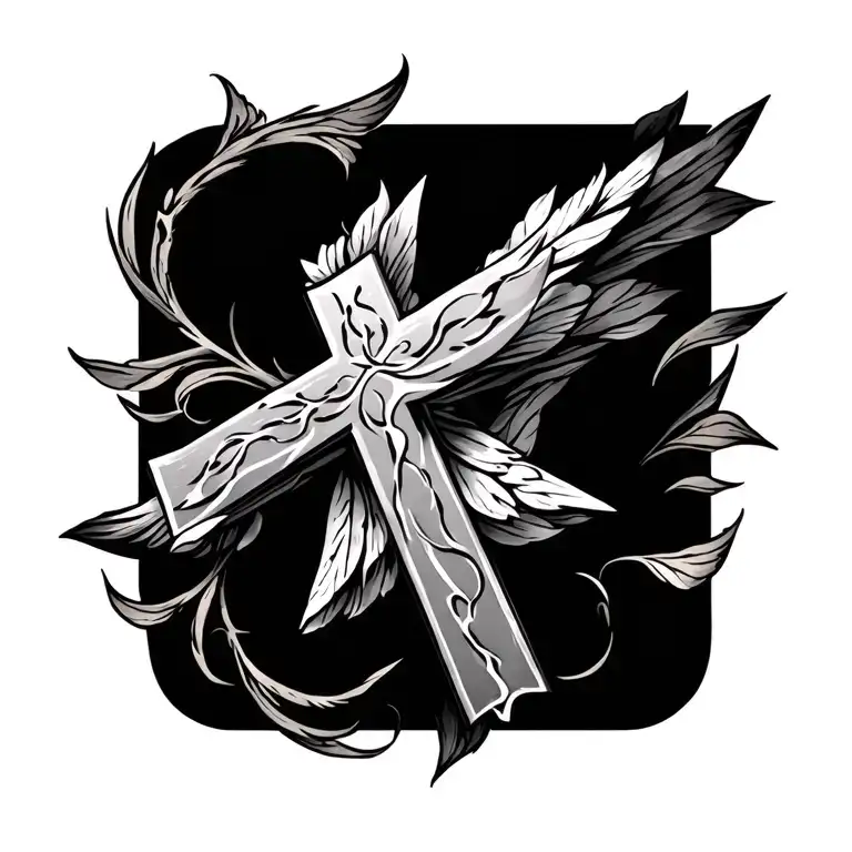 2 Corinthians 5 17 cross incorporated tattoo design idea