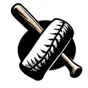 baseball bat crossed tattoo design idea