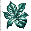 Monstera Leaf, Hummingbird, Strelitzia Monstera Nature tattoo design idea