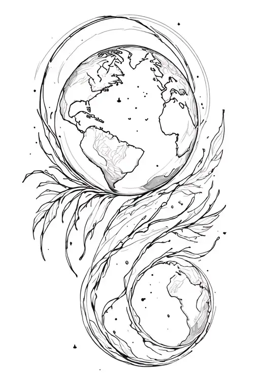 earths elements tattoo design idea