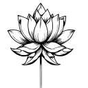 Full body animated Deadpool with a lotus flower in his hands  tattoo design idea