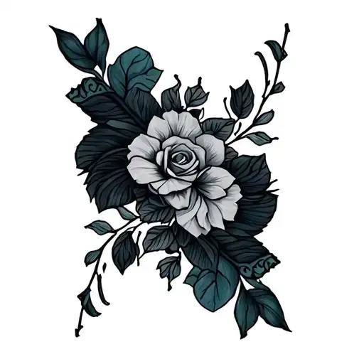 Garter tattoo design idea