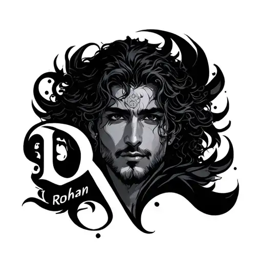 hidden name rohan with designs tattoo design idea