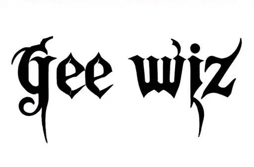 "gee wiz" tattoo design idea