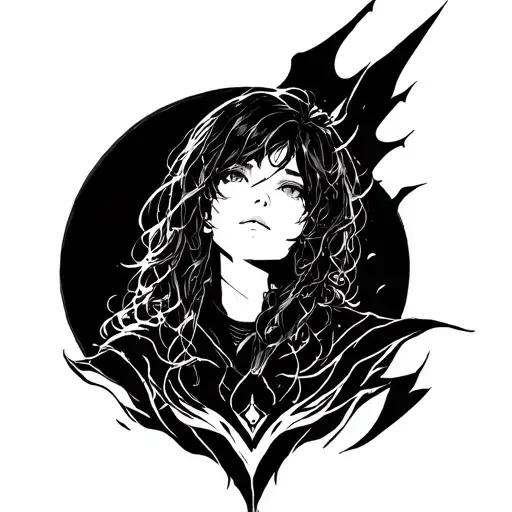 Solo Leveling anime tattoo design idea