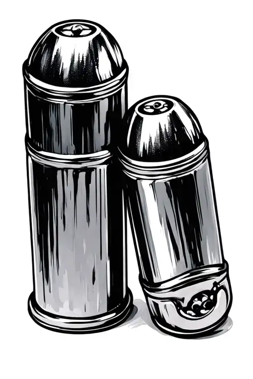 2 shotgun shells tattoo design idea