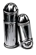 2 shotgun shells tattoo design idea