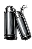 2 shotgun shells tattoo design idea