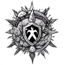 in memory of my daughter Kaylee with protection symbols and incorporating my other daughter names Ashley and Cassandra.  tattoo design idea